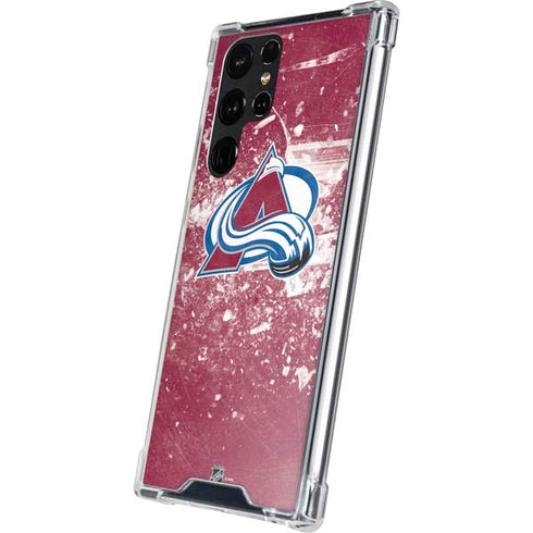 NHL Colorado Avalanche Frozen Galaxy S22 Ultra Clear Case