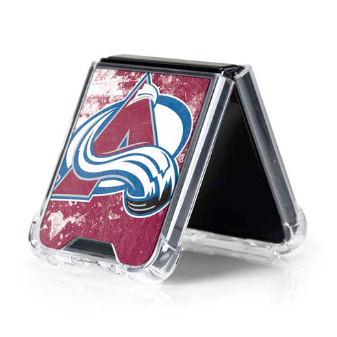 NHL Colorado Avalanche Frozen Galaxy Z Flip5 5G Clear Case