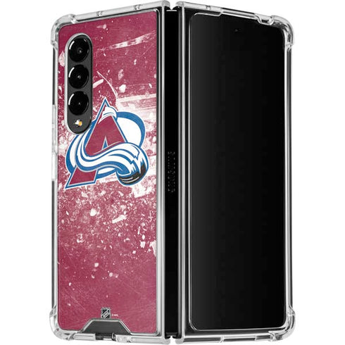 NHL Colorado Avalanche Frozen Galaxy Z Fold4 5G Clear Case