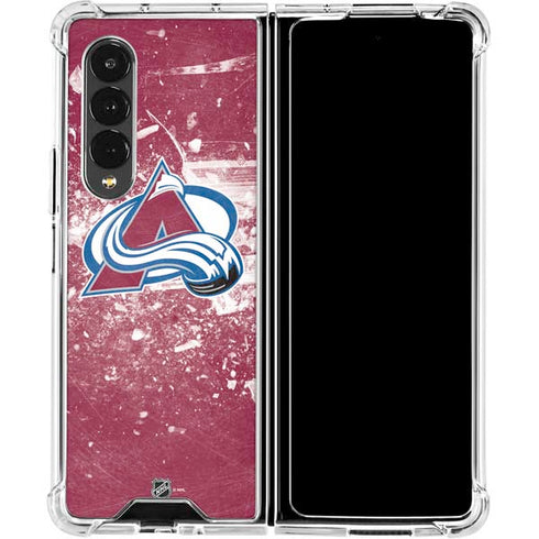 NHL Colorado Avalanche Frozen Galaxy Z Fold4 5G Clear Case