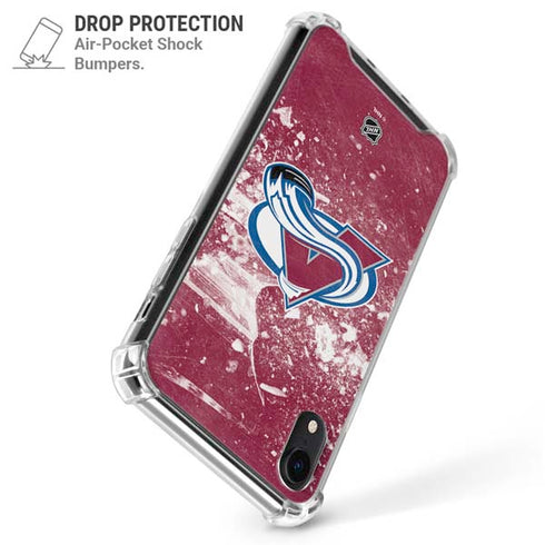 NHL Colorado Avalanche Frozen iPhone XR Clear Case