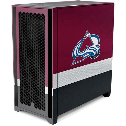 NHL Colorado Avalanche Jersey Corsair 4000D Tempered Glass Mid-Tower ATX Case Skin
