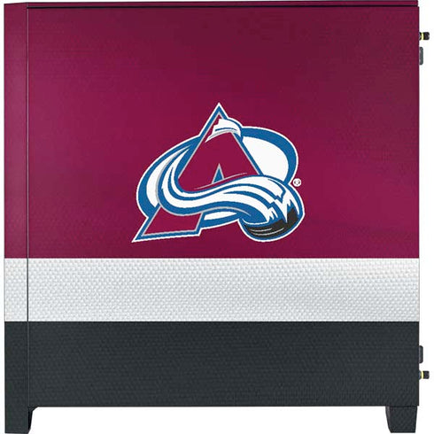 NHL Colorado Avalanche Jersey Corsair 4000D Tempered Glass Mid-Tower ATX Case Skin