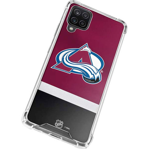 NHL Colorado Avalanche Jersey Galaxy A12 Clear Case