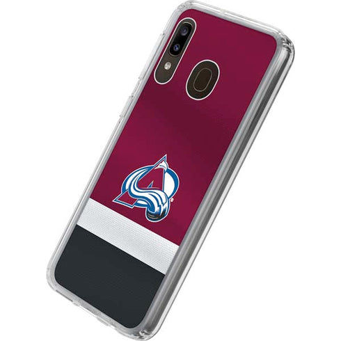 NHL Colorado Avalanche Jersey Galaxy A20 Clear Case