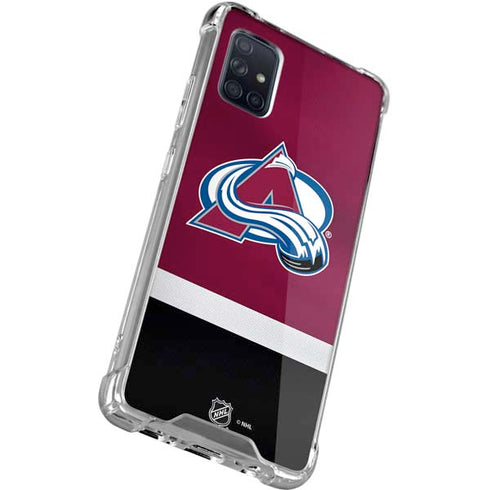 NHL Colorado Avalanche Jersey Galaxy A51 5G Clear Case