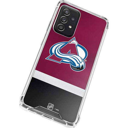 NHL Colorado Avalanche Jersey Galaxy A52 5G Clear Case