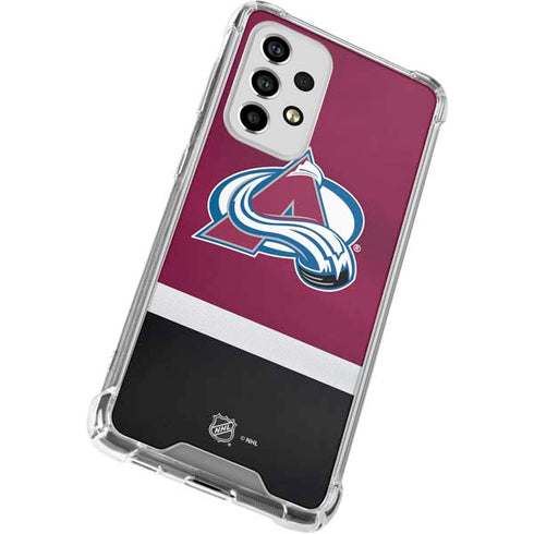NHL Colorado Avalanche Jersey Galaxy A53 5G Clear Case