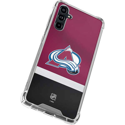 NHL Colorado Avalanche Jersey Galaxy A54 5G Clear Case