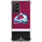NHL Colorado Avalanche Jersey Galaxy A72 5G Clear Case
