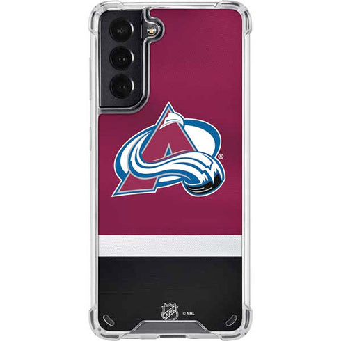 NHL Colorado Avalanche Jersey Galaxy S21 5G Clear Case