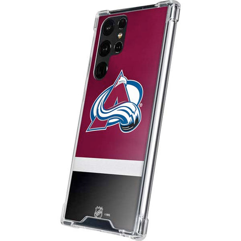 NHL Colorado Avalanche Jersey Galaxy S22 Ultra Clear Case