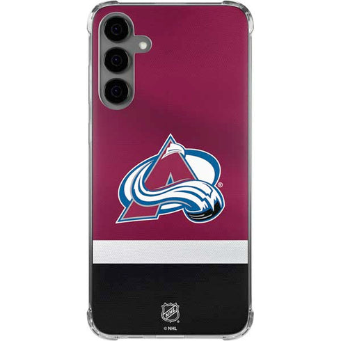 NHL Colorado Avalanche Jersey Galaxy S24 Plus Clear Case