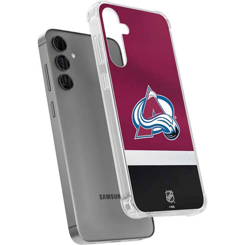 NHL Colorado Avalanche Jersey Galaxy S24 Plus Clear Case