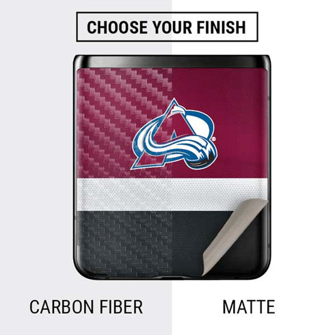 NHL Colorado Avalanche Jersey Galaxy Z Flip Skin