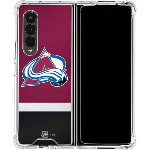 NHL Colorado Avalanche Jersey Galaxy Z Fold4 5G Clear Case
