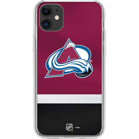 NHL Colorado Avalanche Jersey iPhone 11 Clear Case
