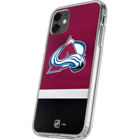NHL Colorado Avalanche Jersey iPhone 11 Clear Case