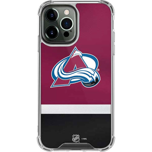NHL Colorado Avalanche Jersey iPhone 13 Pro Max Clear Case