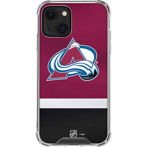 NHL Colorado Avalanche Jersey iPhone 14 Plus Clear Case