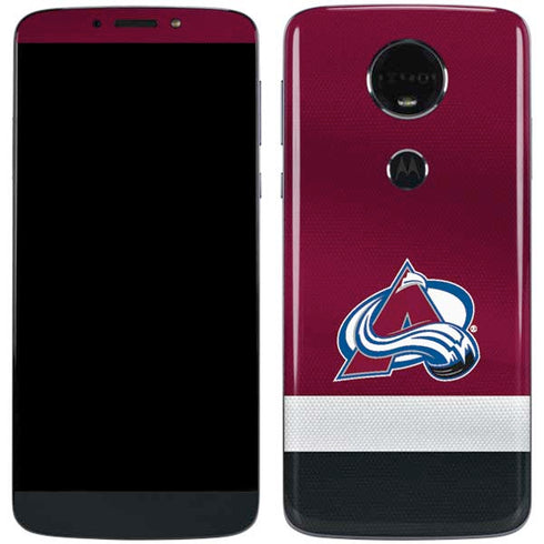 NHL Colorado Avalanche Jersey Moto E5 Plus Skin