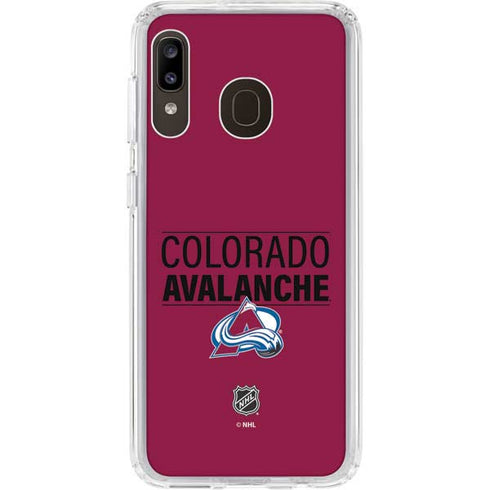 NHL Colorado Avalanche Lineup Galaxy A20 Clear Case