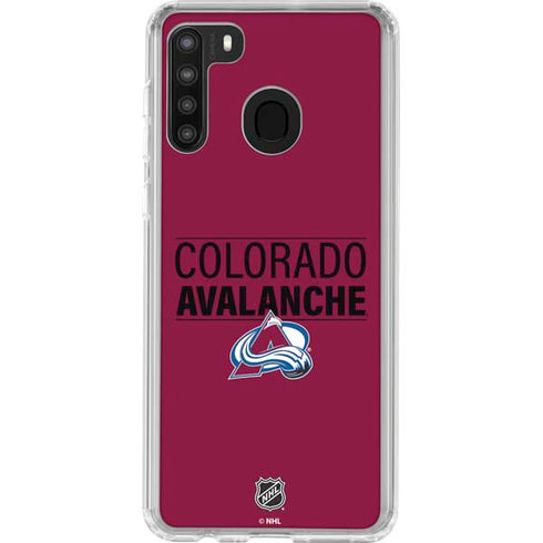 NHL Colorado Avalanche Lineup Galaxy A21 Clear Case