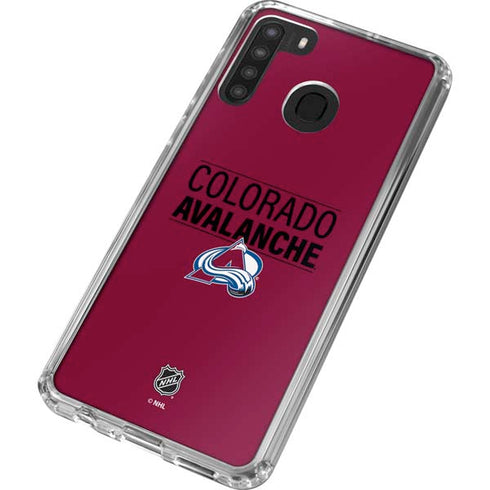 NHL Colorado Avalanche Lineup Galaxy A21 Clear Case