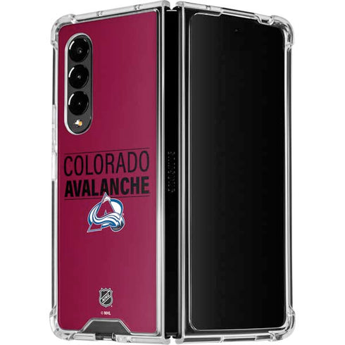 NHL Colorado Avalanche Lineup Galaxy Z Fold4 5G Clear Case