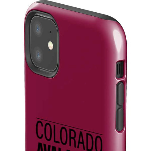 NHL Colorado Avalanche Lineup iPhone 11 Impact Case