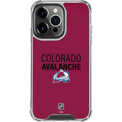 NHL Colorado Avalanche Lineup iPhone 13 Pro Clear Case