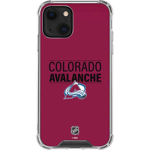 NHL Colorado Avalanche Lineup iPhone 14 Plus Clear Case
