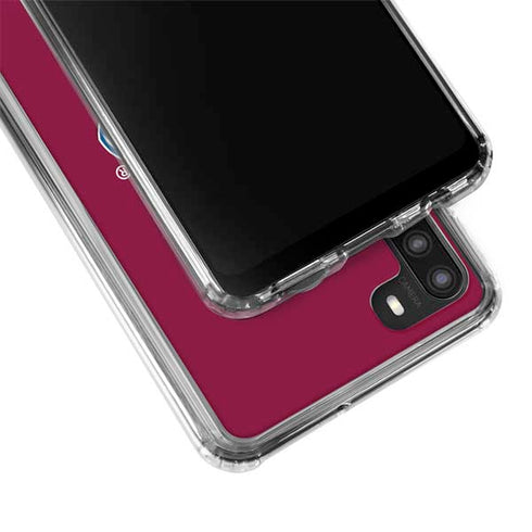 NHL Colorado Avalanche Solid Background Galaxy A21 Clear Case