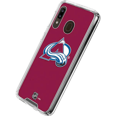 NHL Colorado Avalanche Solid Background Galaxy A30 Clear Case