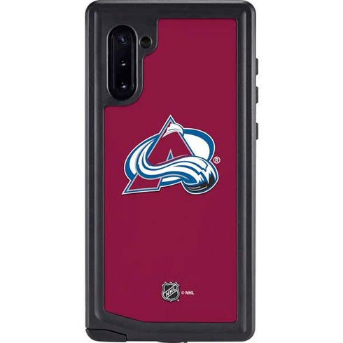 NHL Colorado Avalanche Solid Background Galaxy Note 10 Waterproof Case