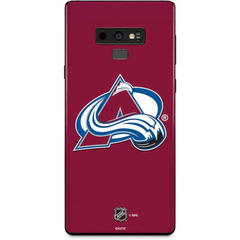 NHL Colorado Avalanche Solid Background Galaxy Note 9 Skin