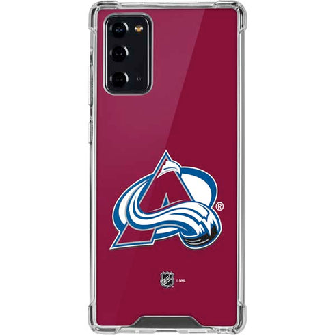 NHL Colorado Avalanche Solid Background Galaxy Note20 5G Clear Case