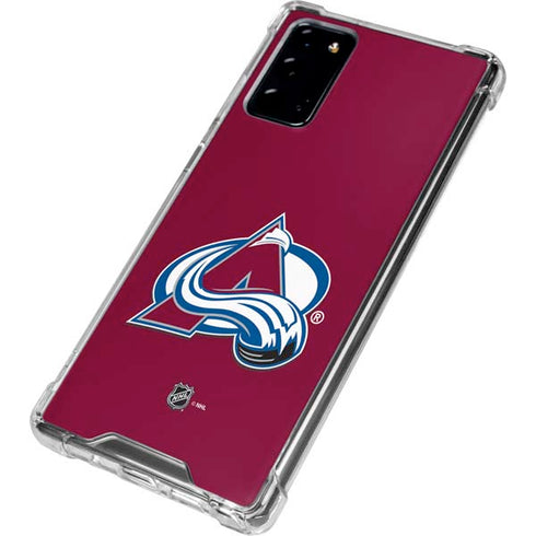 NHL Colorado Avalanche Solid Background Galaxy Note20 5G Clear Case