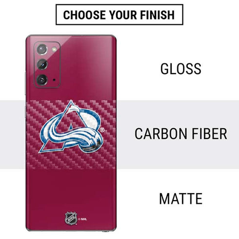 NHL Colorado Avalanche Solid Background Galaxy Note20 5G Skin