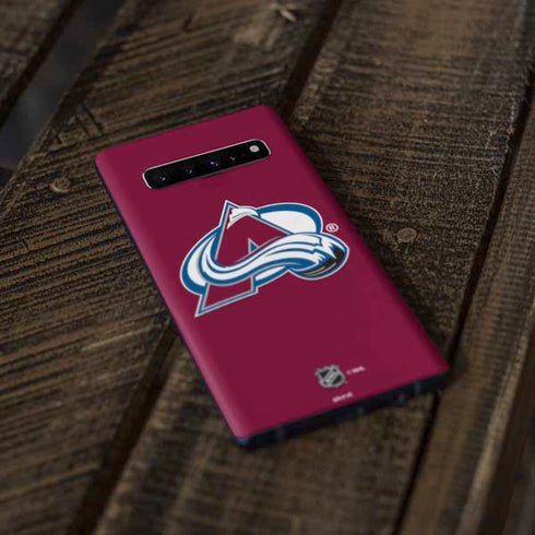 NHL Colorado Avalanche Solid Background Galaxy S10 Skin