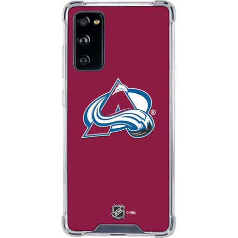 NHL Colorado Avalanche Solid Background Galaxy S20 FE Clear Case