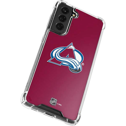 NHL Colorado Avalanche Solid Background Galaxy S22 Clear Case