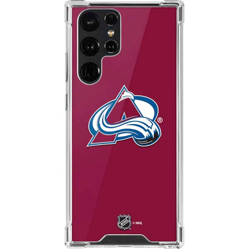 NHL Colorado Avalanche Solid Background Galaxy S22 Ultra Clear Case