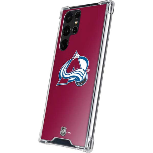 NHL Colorado Avalanche Solid Background Galaxy S22 Ultra Clear Case