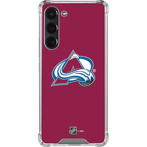 NHL Colorado Avalanche Solid Background Galaxy S23 Plus Clear Case
