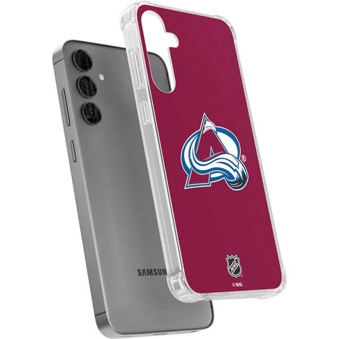 NHL Colorado Avalanche Solid Background Galaxy S24 Plus Clear Case