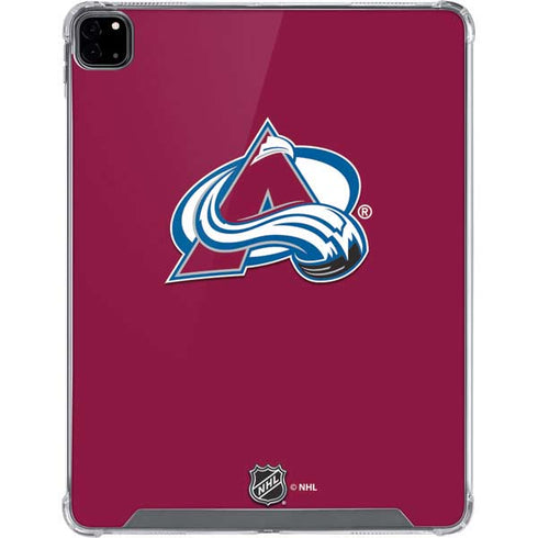 NHL Colorado Avalanche Solid Background iPad Pro 12.9in (2020) Clear Case