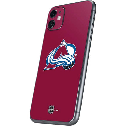 NHL Colorado Avalanche Solid Background iPhone 11 Skin