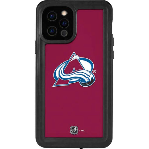 NHL Colorado Avalanche Solid Background iPhone 12 Pro Waterproof Case