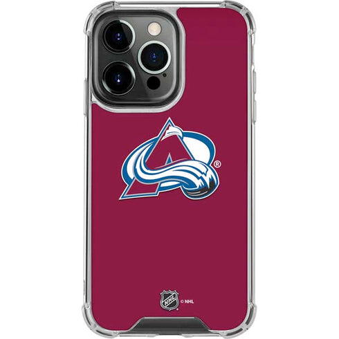 NHL Colorado Avalanche Solid Background iPhone 13 Pro Clear Case